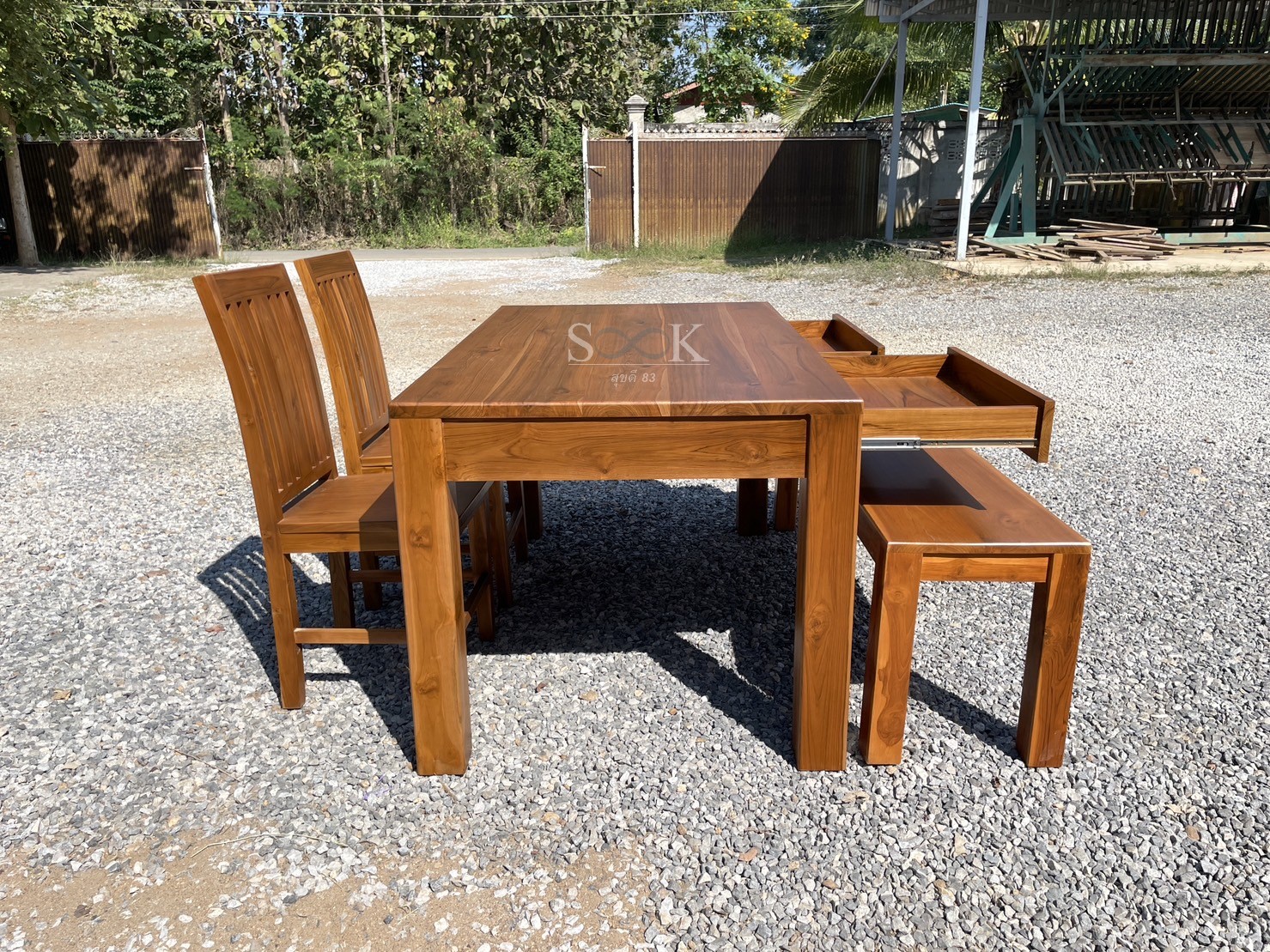 ชุดโต๊ะขาตรงมีลิ้นชักเก้าอี้เจ้าหญิง