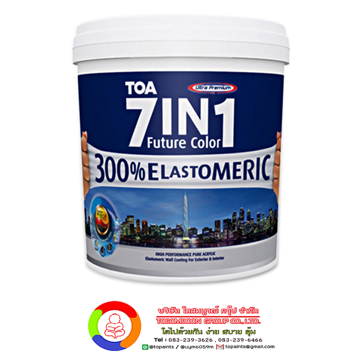 ทีโอเอ เซเว่น อิน วัน น้ำยารองพื้นปูนเก่า สูตรน้ำ TOA 7IN1 Contact Primer Water Base