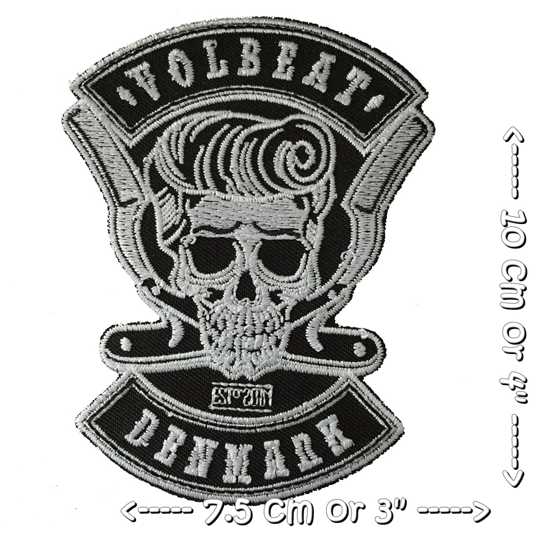 Volbeat ตัวรีดติดเสื้อ อาร์มรีด อาร์มปัก ตกแต่งเสื้อผ้า หมวก กระเป๋า แจ๊คเก็ตยีนส์ Rock Iron on Embroidered Patch