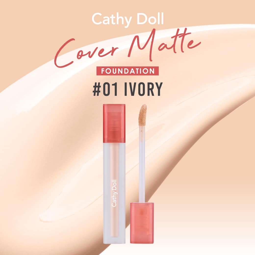 Cathy Doll Cover Matte Concealer 2.4G #01 IVORY คอนซีลเลอร์เคที่ดอลล์ คัฟเวอร์แมทท์คอนซีลเลอร์ 2.4G สี 01 IVORY