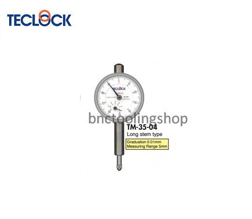 ไดอัลเกจหน้าปัดเล็กความละเอียด 0.01มิล-Small Dial Indicator Graduation 0.01mm,TECLOCK,TM-35-04