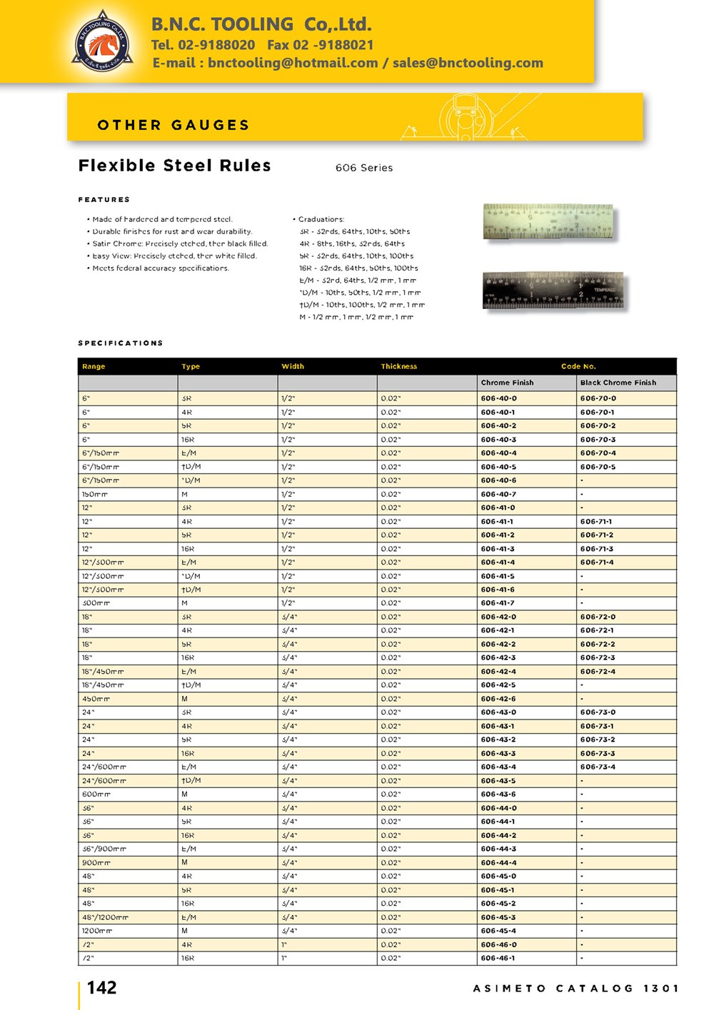 ASIMETO,P142,Flexible Steel Rules,606-40-0