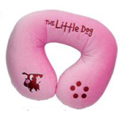 หมอนรองรอบคอตัว U Little Dog (ชมพู)