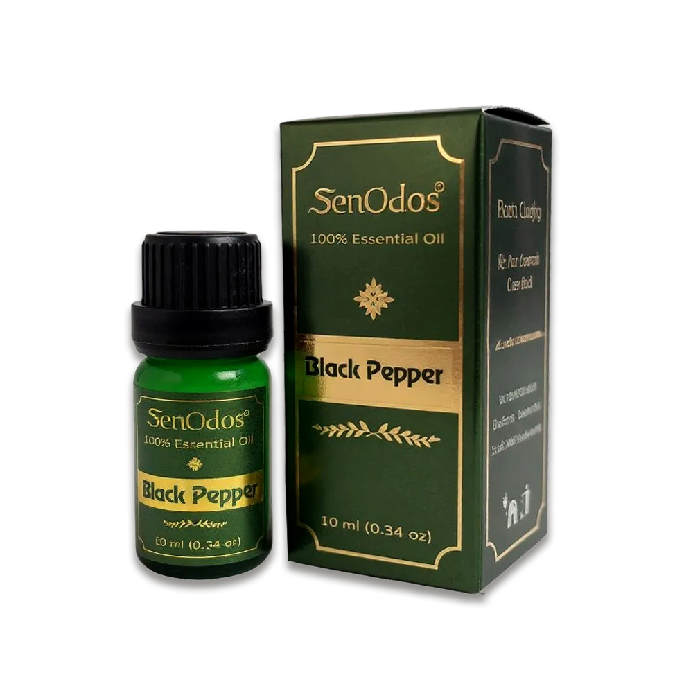 SenOdos น้ำมันหอมระเหยแท้ กลิ่นพริกไทยดำ Black Pepper Essential Oil 10ml