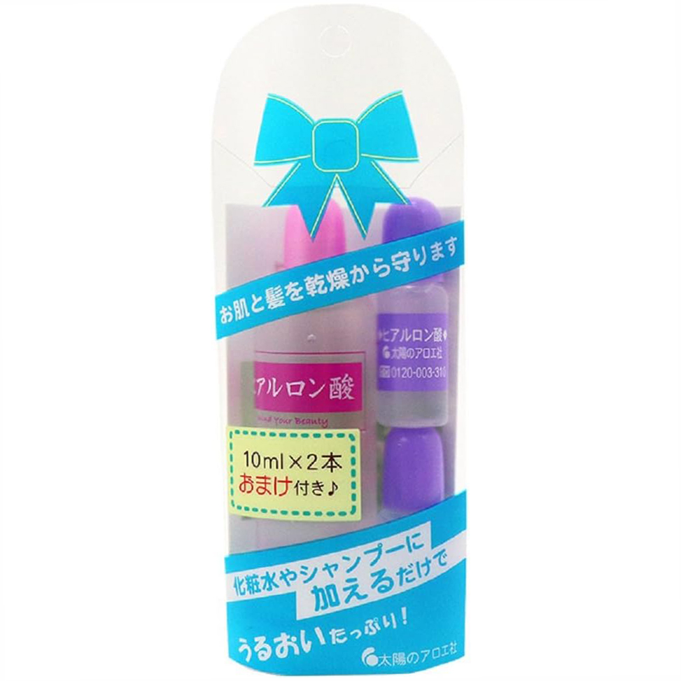 Taiyou No Aloe Hyaluronic Acid 80 มล. 1 ขวด แถมฟรี 10 มล. 2 ขวด ลดริ้วรอย หน้ากระจ่างใส หน้าเด้งตึง เนียนกระชับ