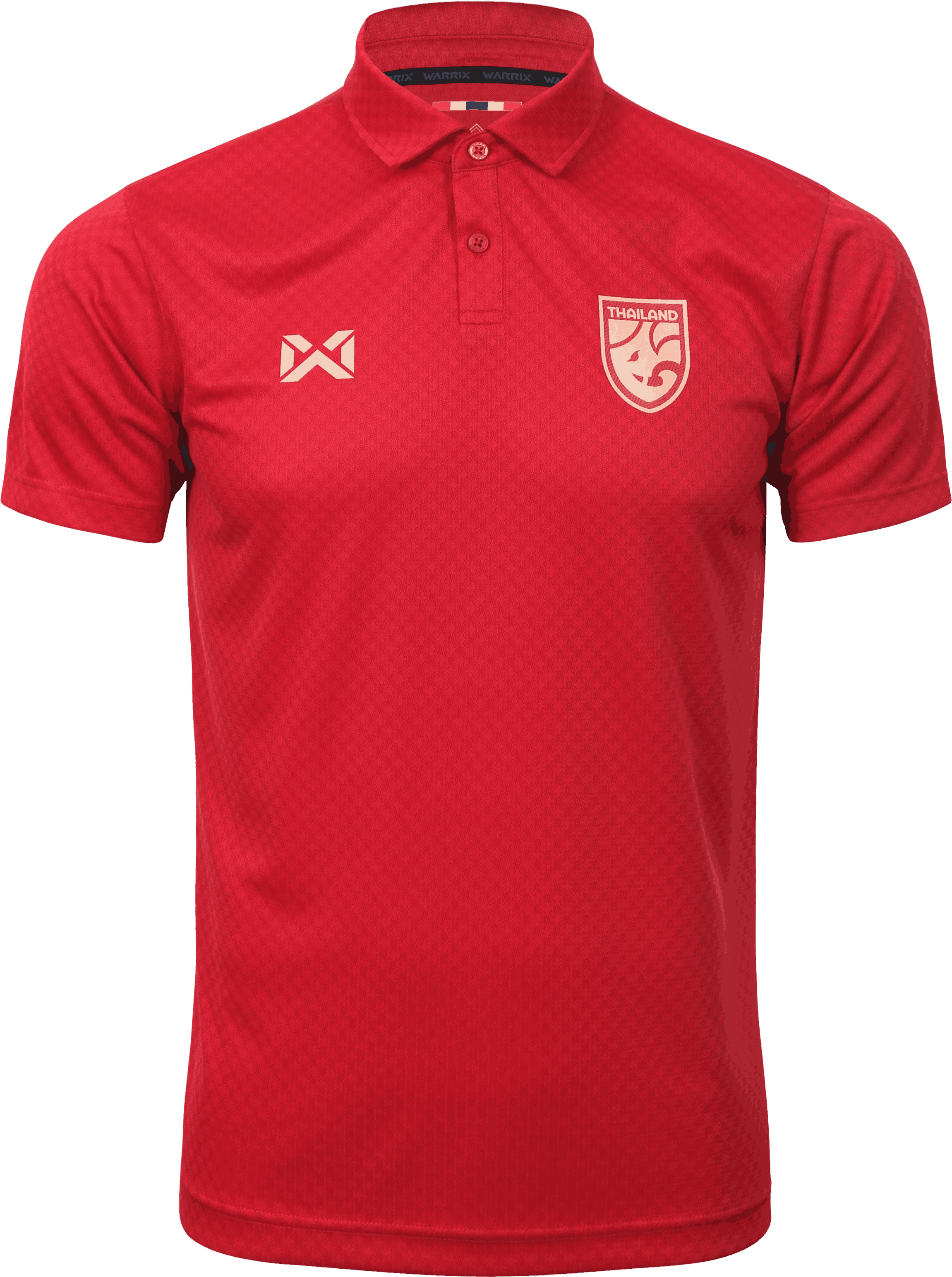 WARRIX ใหม่ล่าสุด!! เสื้อฟุตบอลทีมชาติไทย 2025-26 คอโปโล (Cheer Polo Version) Thailand National Jersey WA-253FBATH30