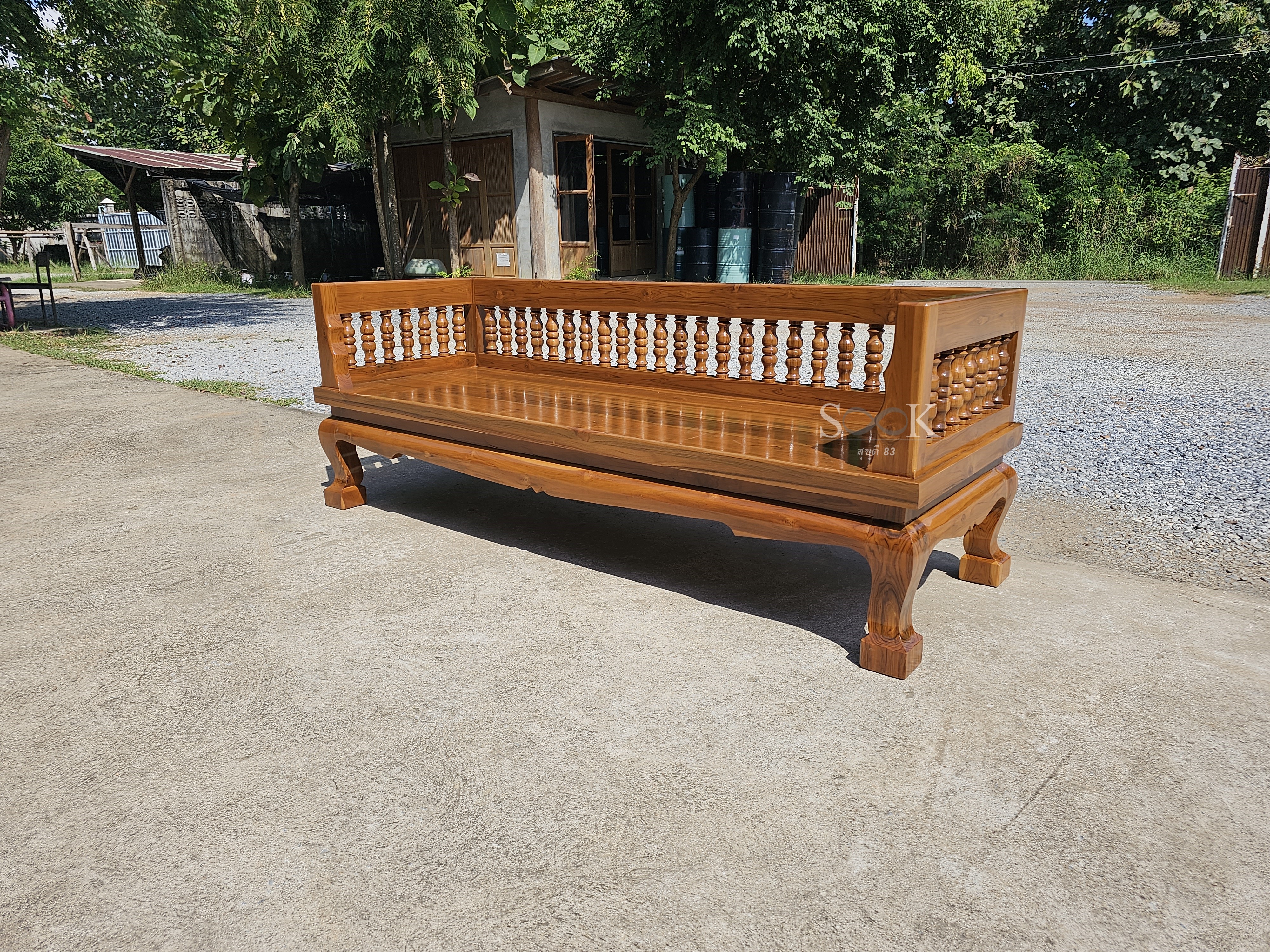 แหย่งโซฟาลูกกลึงพนักตรง (เคลือบด้าน)