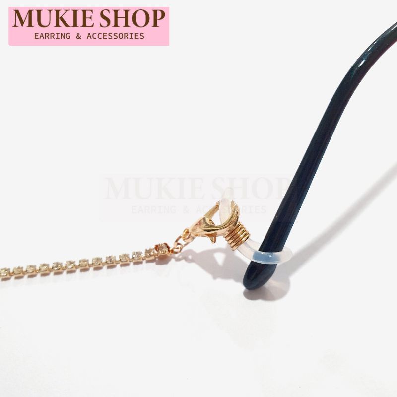 สายคล้องแมส สายคล้องแว่น สายคล้องแบบเพชร ประกายแฟลช วิบวับมากจ้า สายแมส สายแว่น Mukie shop มุกี้ ช้อป