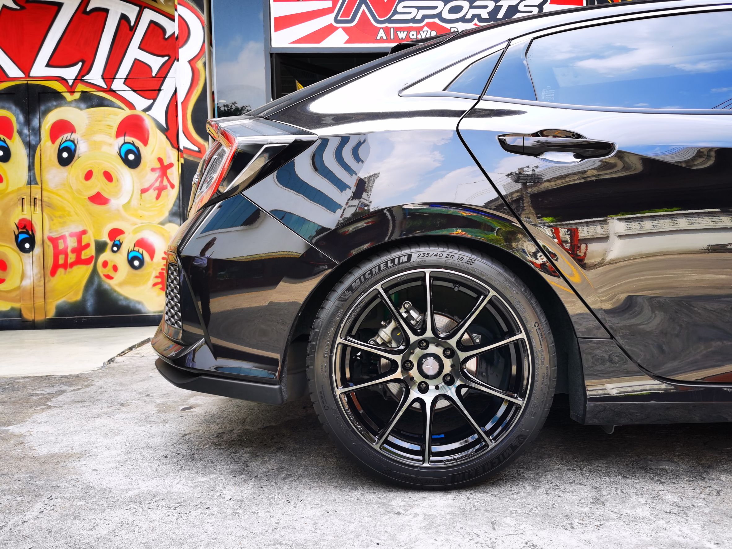 มาใหม่ล่าสุด Wedssports SA25R 18x8.5+35 5-114.3+ใส่คู่รถ Honda Civic