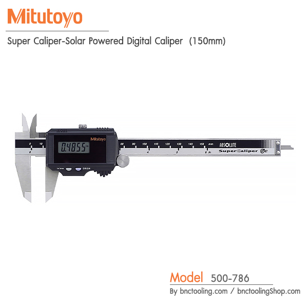 Mitutoyo,Super Caliper-Solar Powered Digital Caliper (150mm),500-786