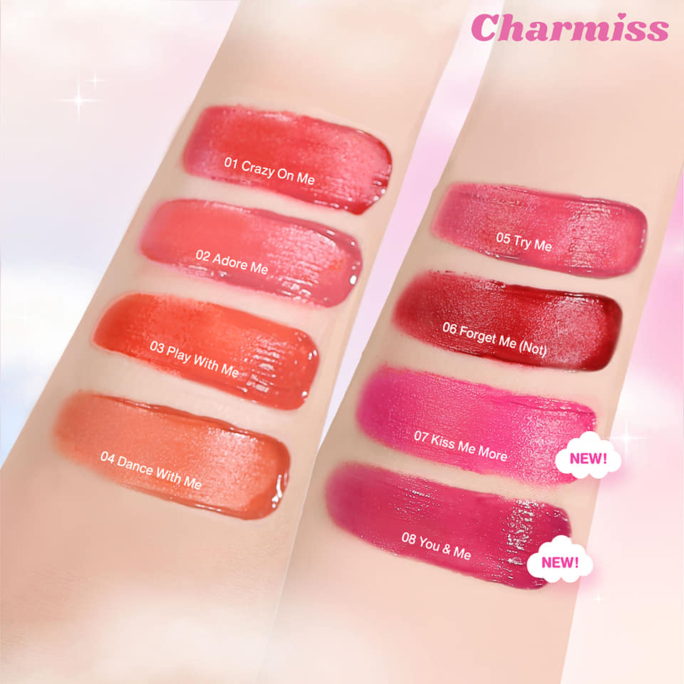 Charmiss Show Me Your Charm Airy Kiss Tint #08 You&Me ลิปแมทท์ปากละมุน เบานุ่มเหมือนจุ๊บเมฆ เนื้อแอร์มูส สูตรแมทท์ สี 08 You&Me