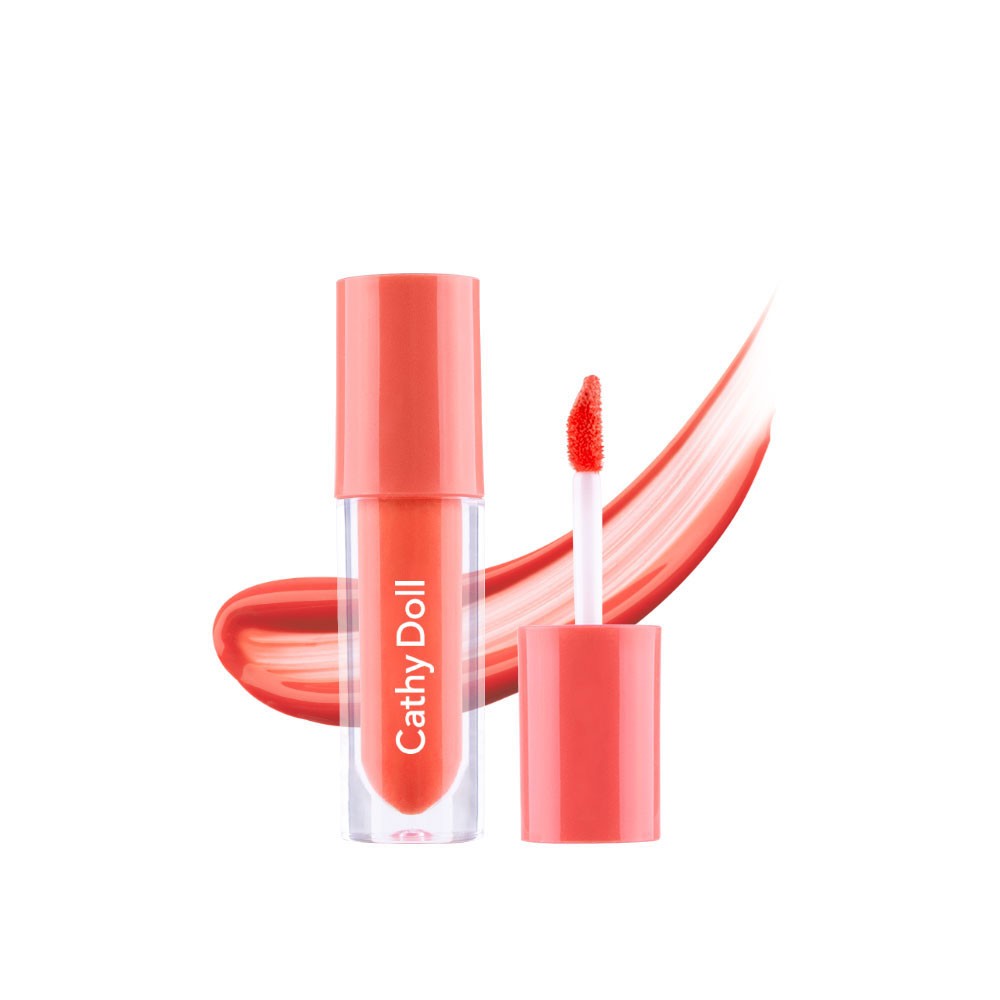 Cathy Doll Glow Gel Tint 2.4G #02 PEACH KISS เคที่ดอลล์ ลิปทินท์เนื้อฉ่ำ โกลว์เจลทินท์ 2.4G สี 02 PEACH KISS