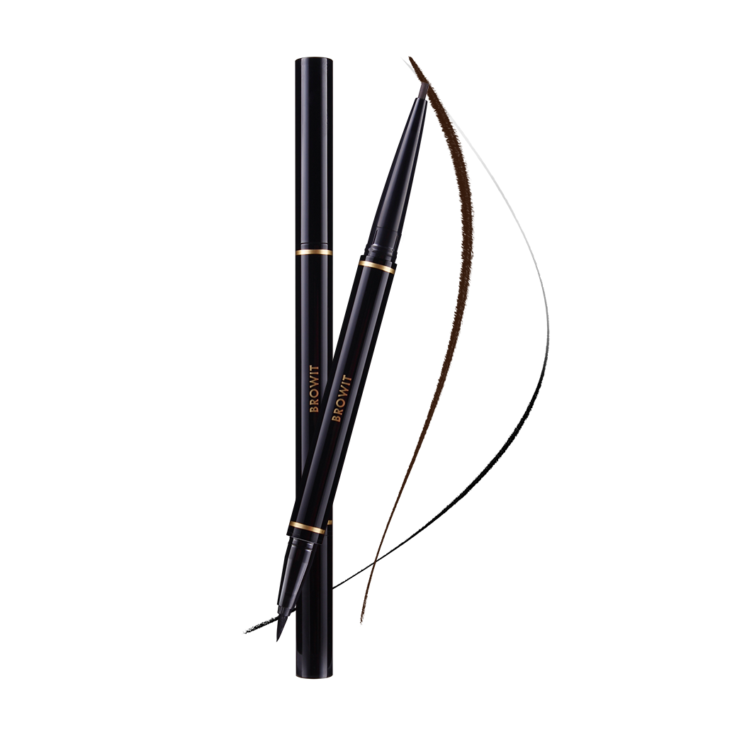 Browit ByNongchat High Tech Liner 0.45ML+0.08G #BLACK อายไลเนอร์ บราวอิท น้องฉัตร ไฮเทคนิคดูโอ้อายไลน์เนอร์ 0.45ML+0.08G อายไลน์เนอร์ 2 หัวในแท่งเดียว สีดำ