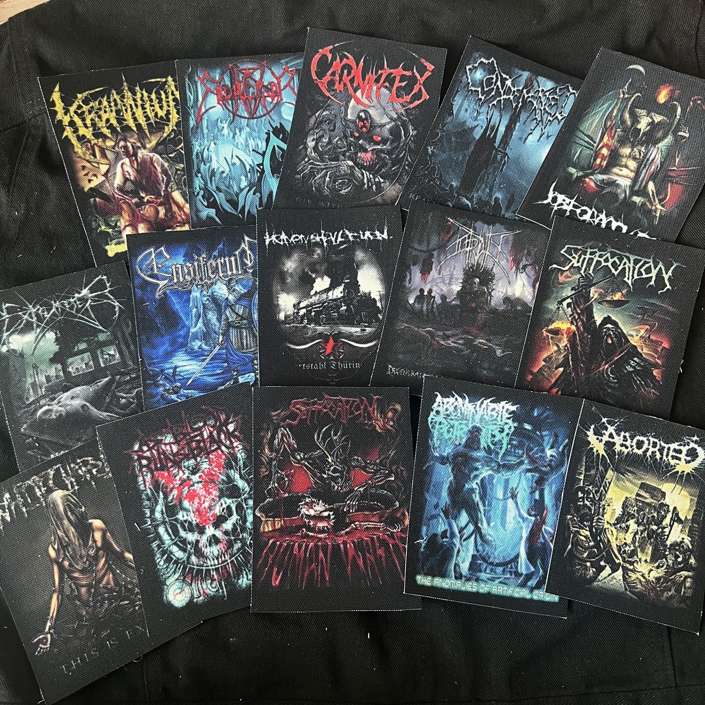 ตัวรีดติดเสื้อ วงดนตรี ร็อค วินเทจ พังค์ ผ้าแคนวาสพิมพ์ลาย ตกแต่งเสื้อผ้า Canvas Iron on Patch