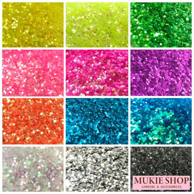 DIY Glitter กลิ๊ตเตอร์ กากเพชร แบบกระปุก แต่งเล็บ แต่งเรซิ่น