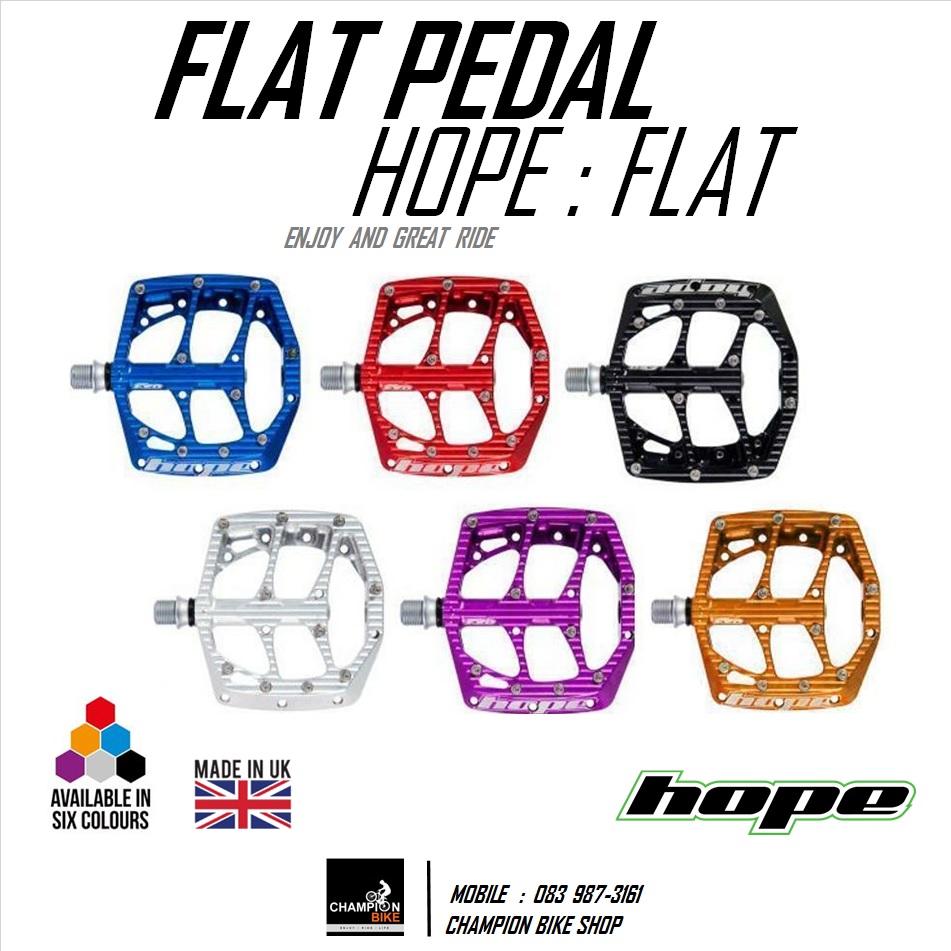 บันได HOPE : MTB FLAT PEDALS สีน้ำเงิน