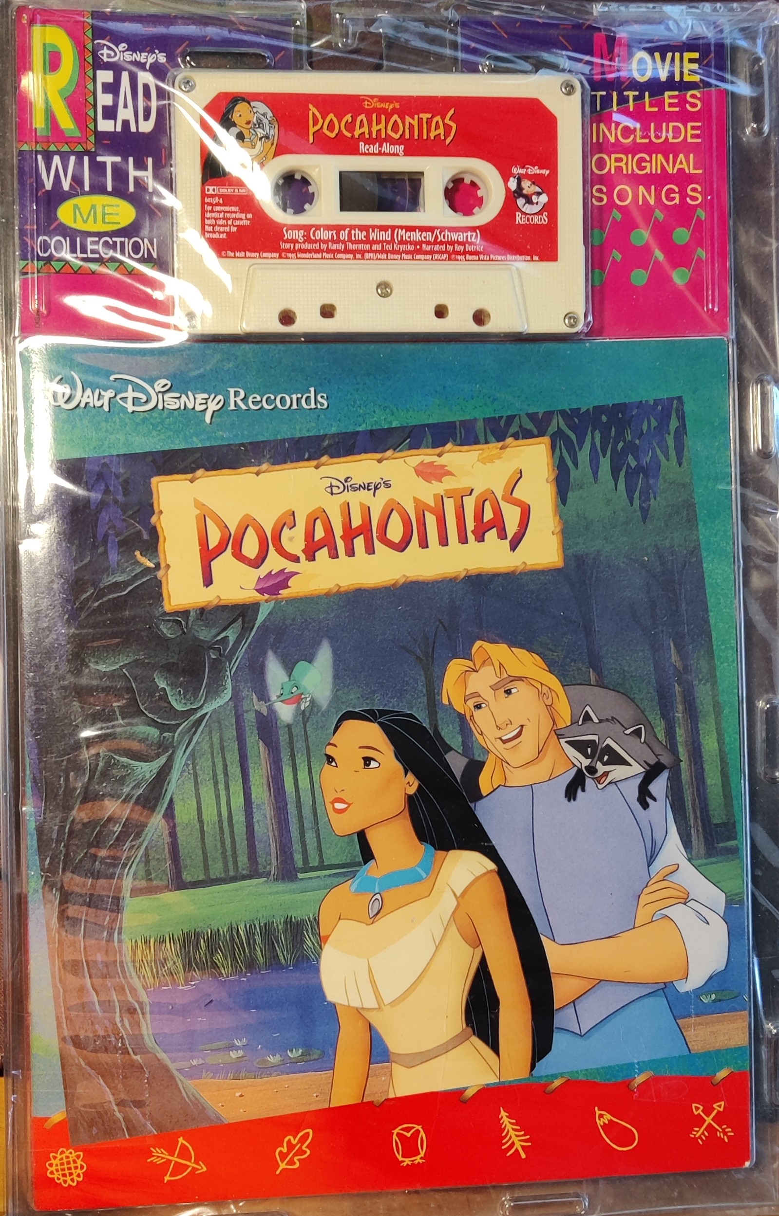 หนังสือและเทปเพลงประกอบการ์ตูน pocahontas