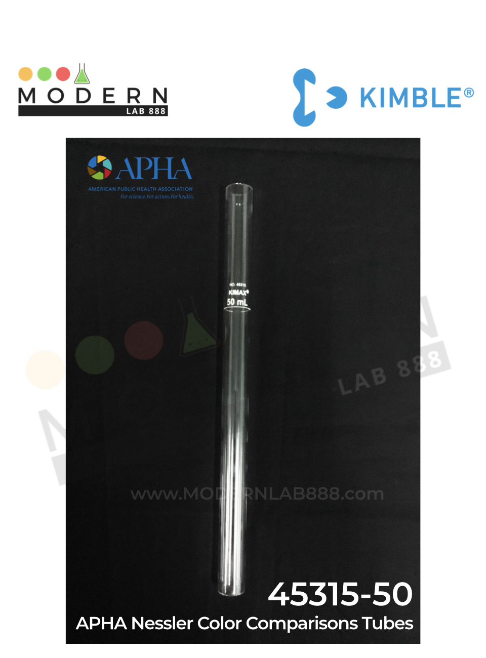 50mL APHA Nessler Color Comparisons Tubes