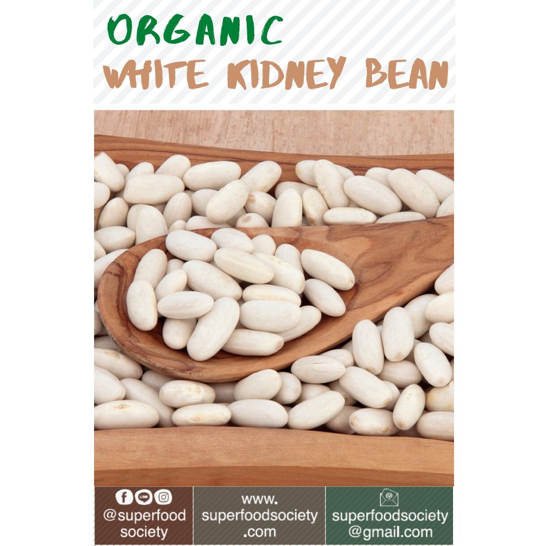 ถั่วขาว ออแกนิค / Organic White Kidney Beans 1Kg