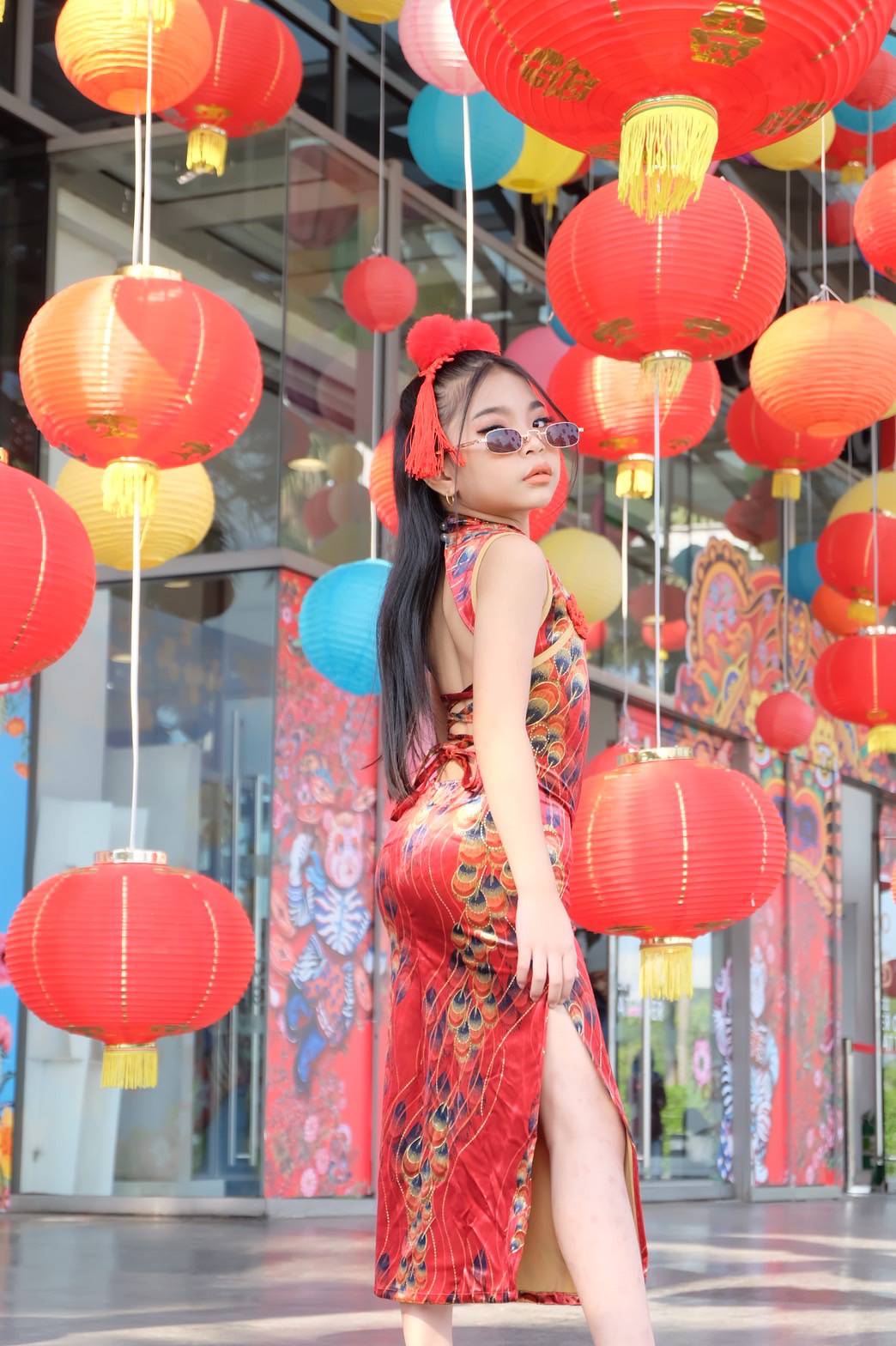 DD03/🔥พร้อมส่ง🔥ชุดเด็กผู้หญิง ชุดตรุษจีน แซ่บๆ ไฟลุก🔥 แบบนี้🔥อินเตอร์