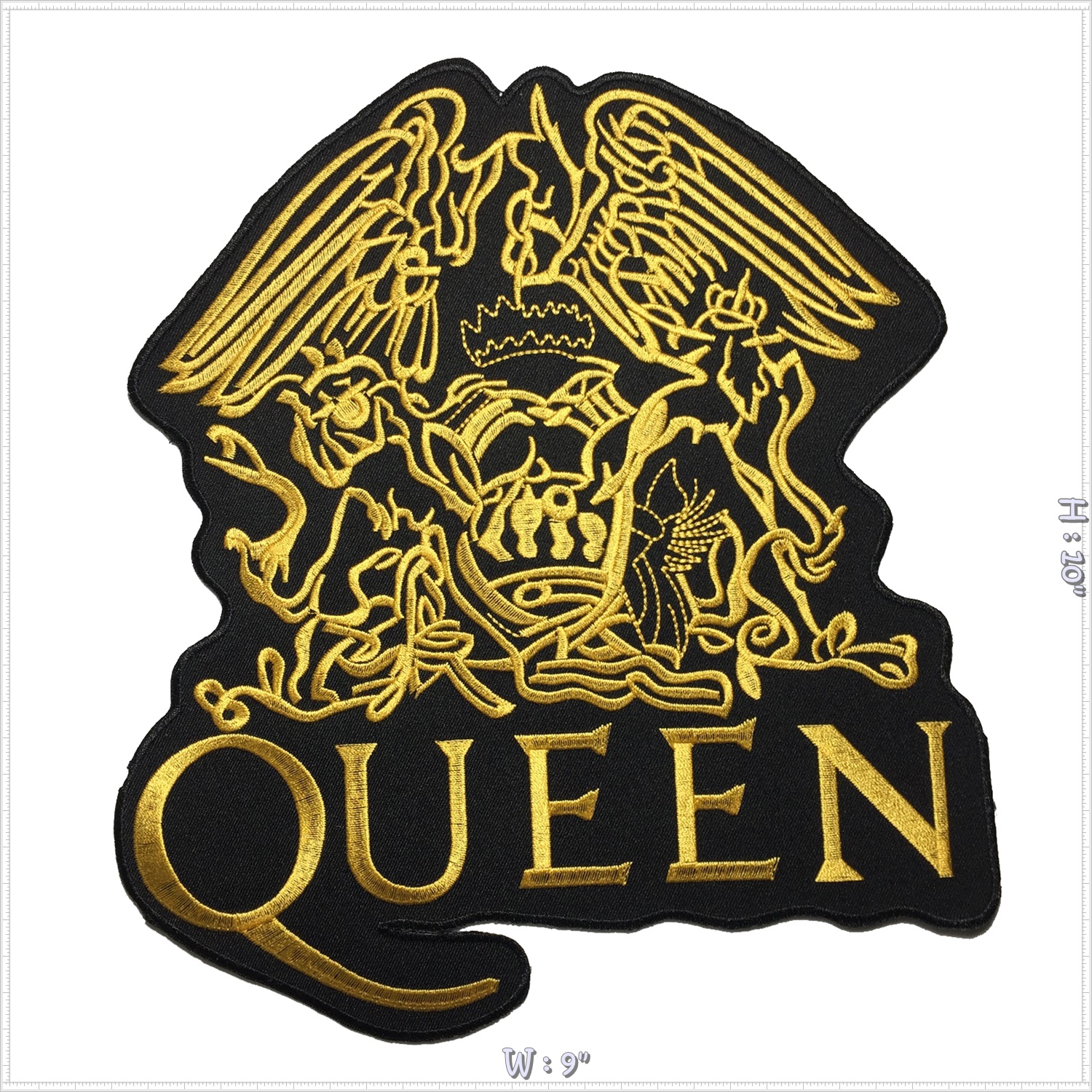 Queen วงร็อค ตัวรีดติดเสื้อ อาร์มรีด อาร์มปัก ตกแต่งเสื้อผ้า หมวก กระเป๋า แจ๊คเก็ตยีนส์ Embroidered Iron on Patch ไซส์ใหญ่