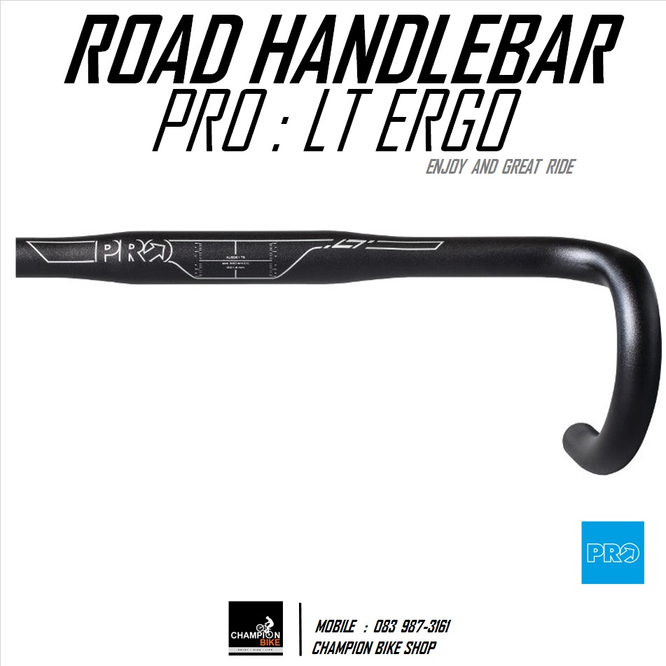 แฮนด์เสือหมอบทรงแอโร่ PRO : LT ERGO AERO ROAD HANDLEBAR