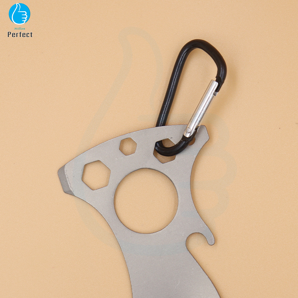 เครื่องมือพกพากลางแจ้ง อุปกรณ์พกพาสำหรับกิจกรรมกลางแจ้ง ไขควงหกเหลี่ยม ที่เปิดขวด ช้อน ส้อม รุ่น PT15