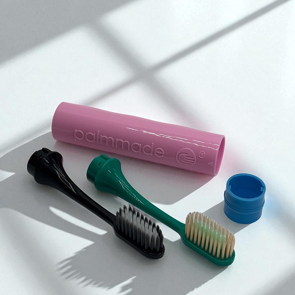 ชุดแปรงสีฟัน 2 หัว (6 สี) ยกกล่อง Palmmade Dual-Brush Travel Kit (1 Box 6 Colors)