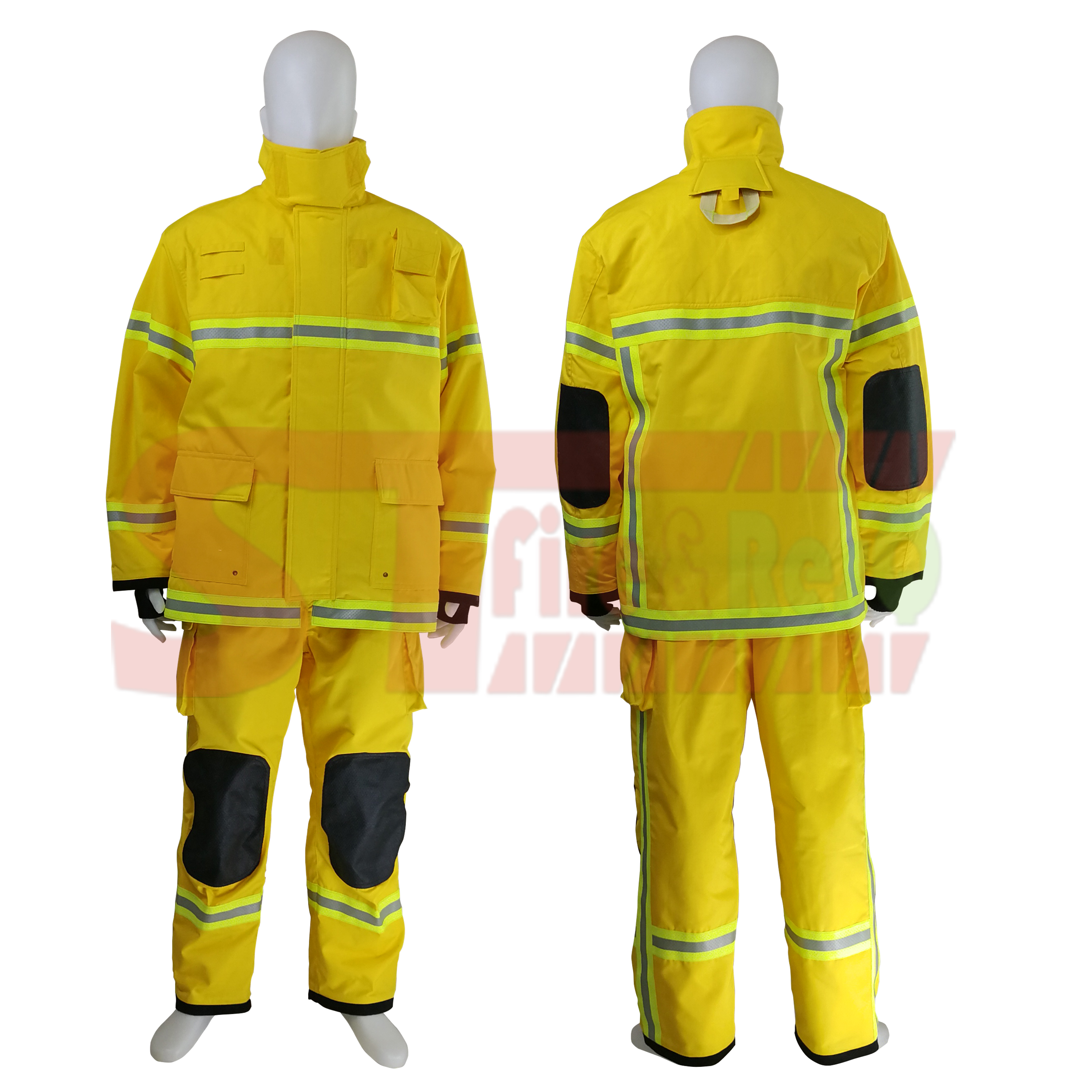 ชุดดับเพลิงในอาคาร ผ้า Nomex สีเหลือง