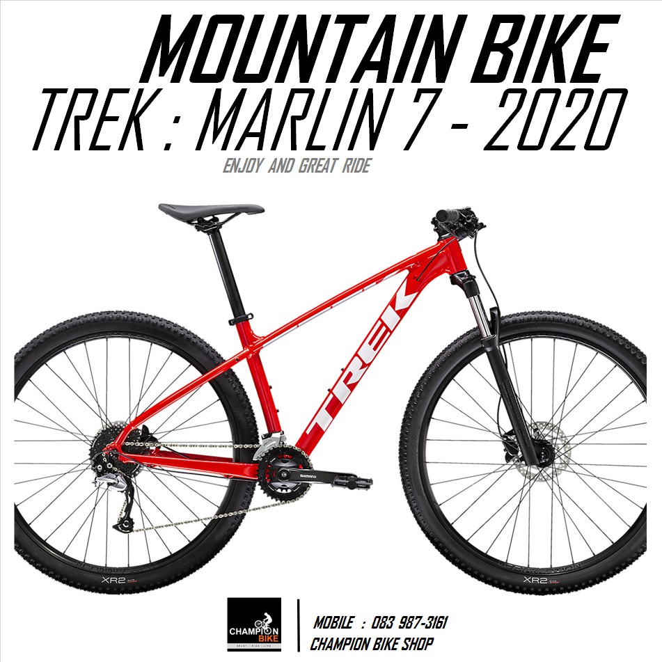 จักรยานเสือภูเขา TREK : MARLIN 7 DISC MOUNTAIN BIKE - 2020 สีแดง-ขาว