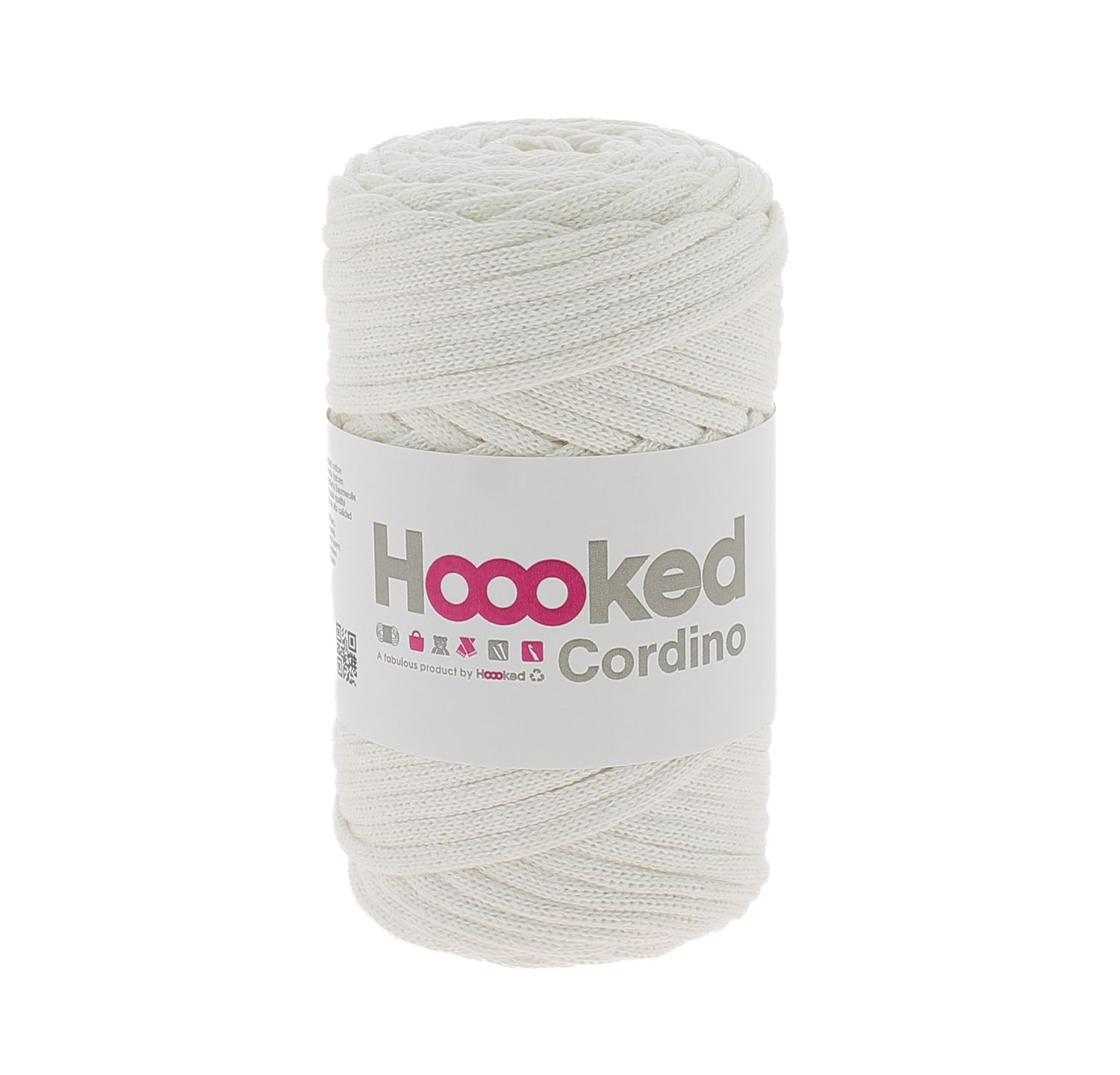Hoooked Cordino เชือกถัก Macrame สี Pearl White ขนาด 150g.(Cord28)