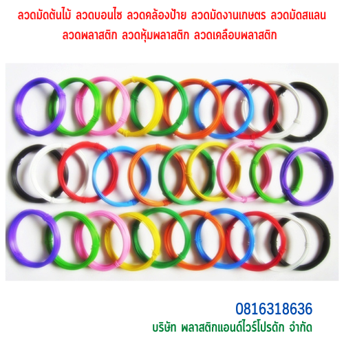 ลวดมัดต้นไม้ ลวดผูกต้นไม้ ลวดขึงสแลน ลวดเพาะชำ ลวดผูกป้าย ลวดบอนไซ ลวดคล้องป้าย ลวดมัดงานเกษตร ลวดลวดมัดสแลน หุ้มแบบกลม-บจก.พลาสติกแอนด์ไวร์โปรดัก SKU-00589