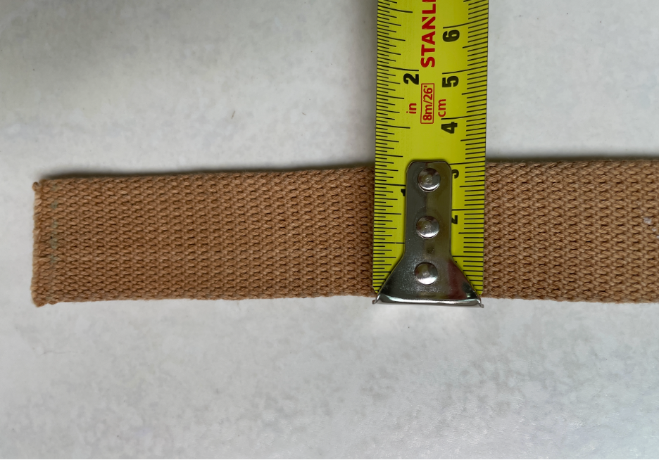 สายเข็มขัดผ้า สีน้ำตาล