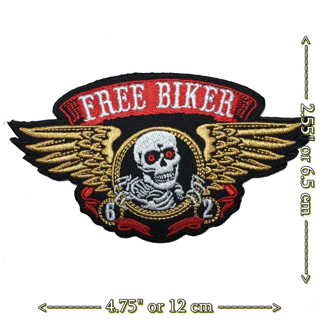 Free Ride นักแข่ง มอเตอร์ไซด์ นักซิ่ง ตัวรีดติดเสื้อ อาร์มรีด อาร์มปัก ตกแต่งเสื้อผ้า หมวก กระเป๋า แจ๊คเก็ตยีนส์ Racing Embroidered Iron on Patch