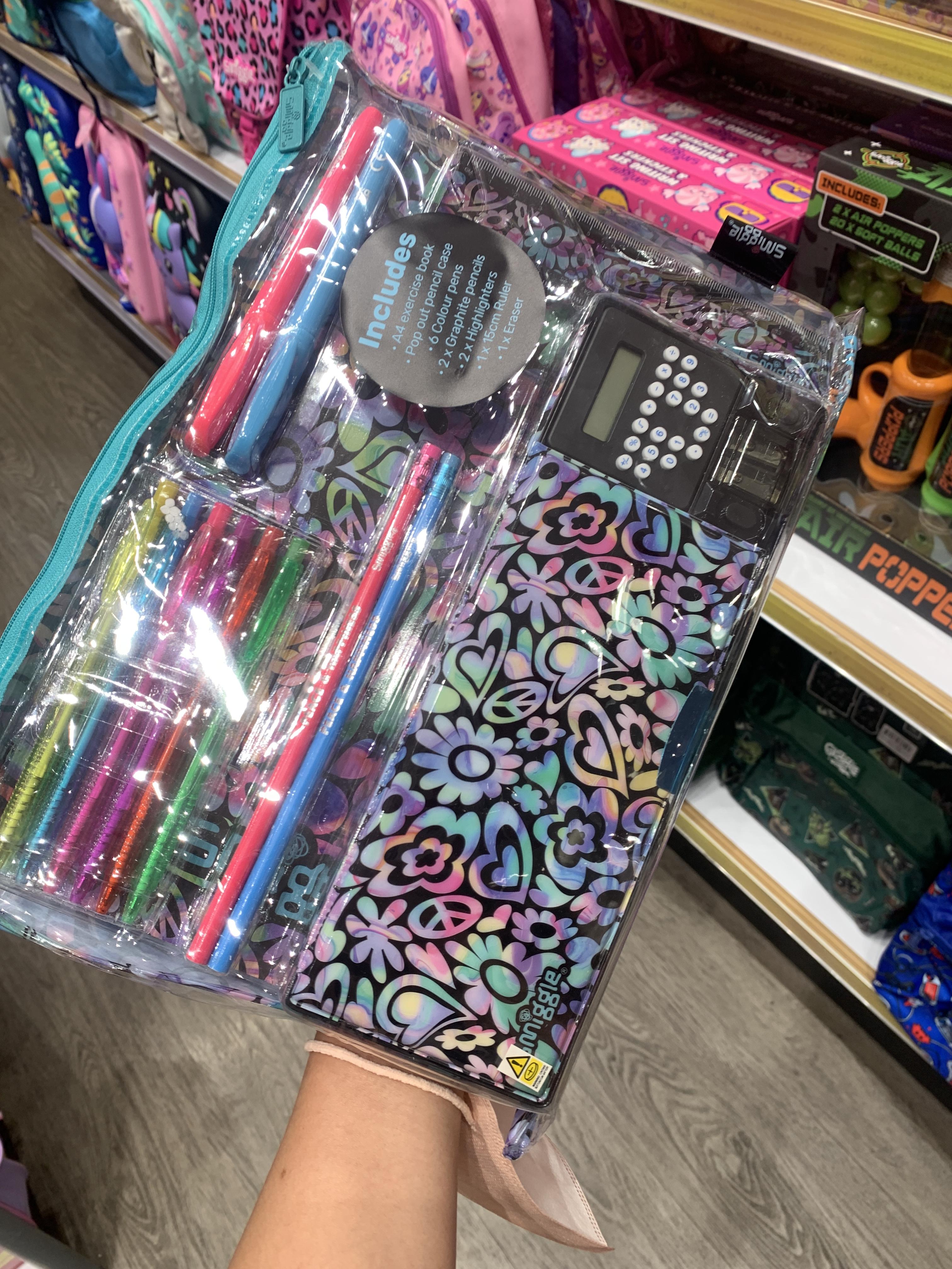 เซ็ตกล่องดินสอ Smiggle pop out A4-Mirage- ดอกไม้