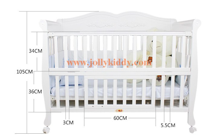 เตียงไม้สีขาว premium grade สำหรับเด็ก มัลติฟังชั่น สไตล์ยุโรป สินค้าคุณภาพ TP21045 (WD3)