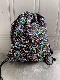 เป้รูด กันน้ำ Smiggle Drawstring Bag - Better- ดำ ลาย