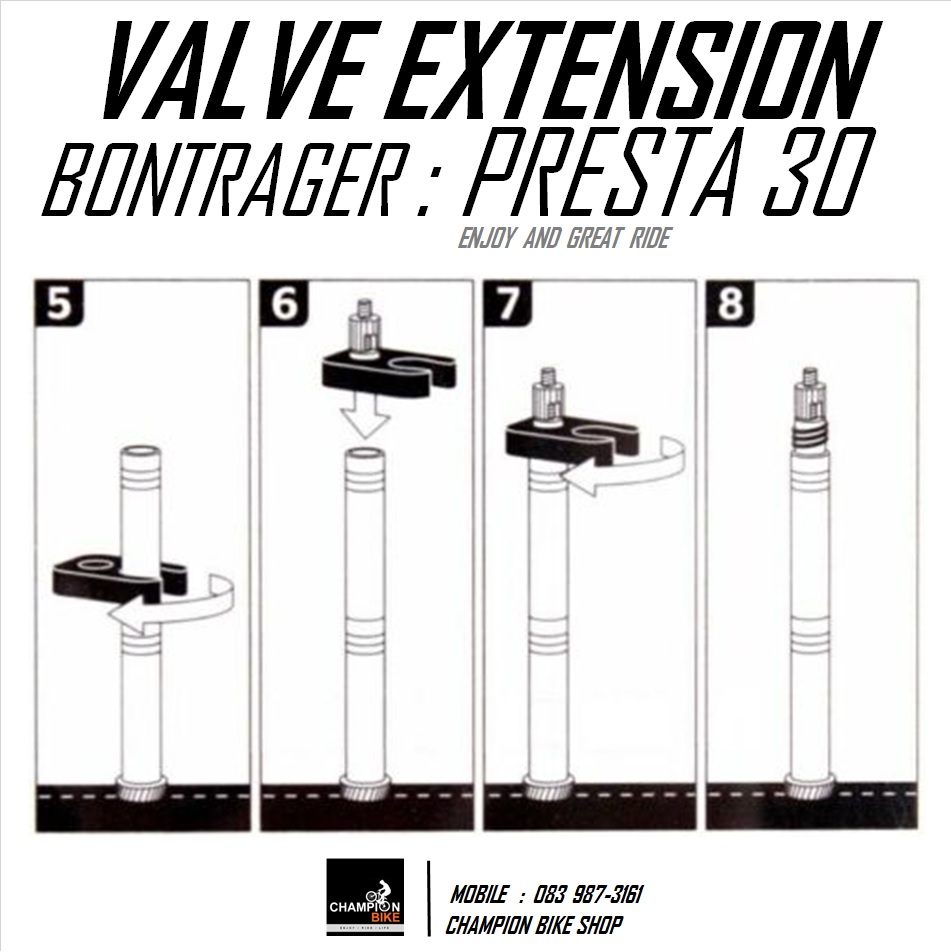 ต่อวาล์วยางในจักรยาน BONTRAGER : PRESTA VALVE EXTENSION 30mm.