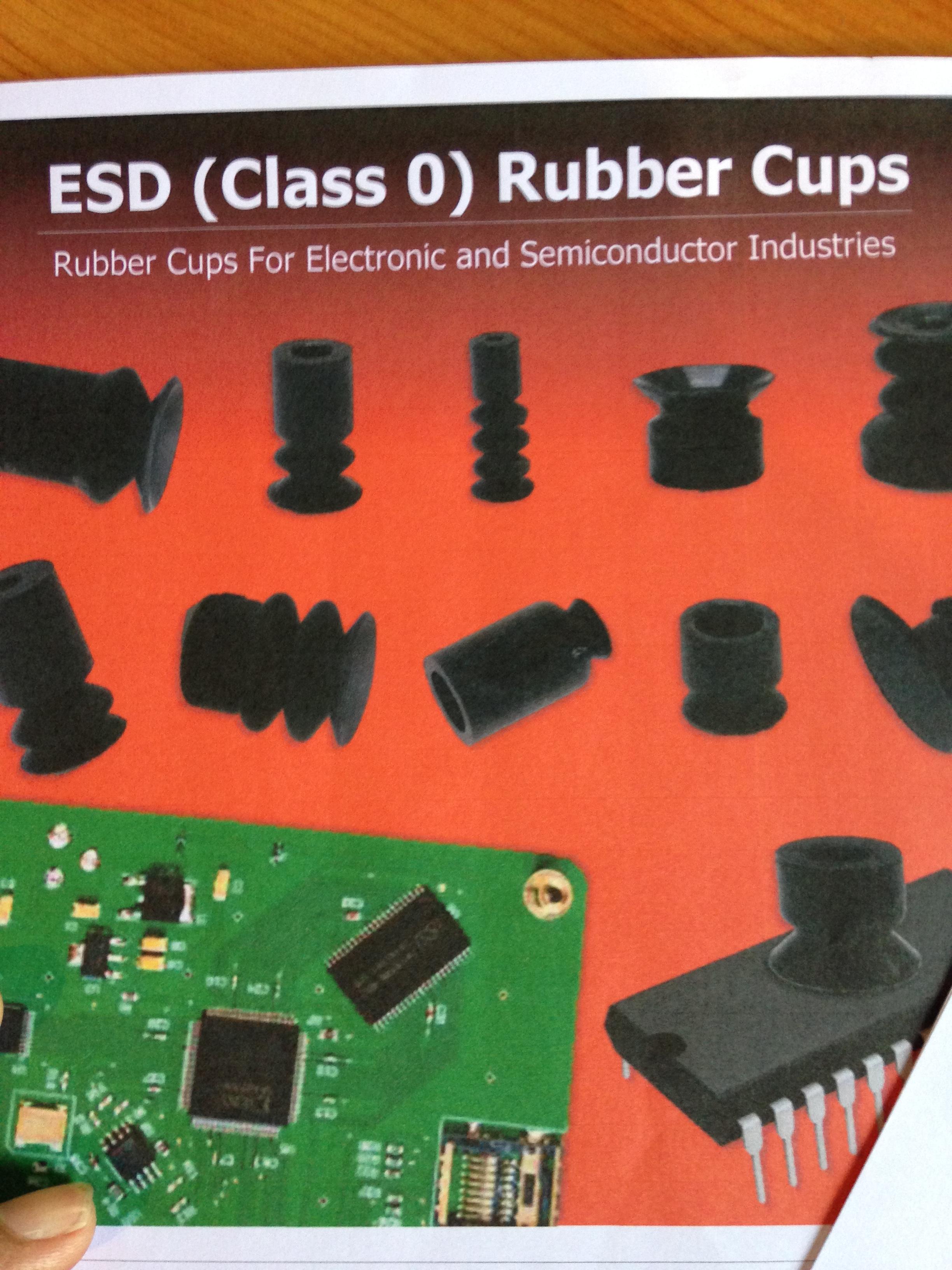 VACUUM PAD PSC08-8 ESD (CLASS 0) - ลูกยางดูดจับชิ้นงานป้องกันไฟฟ้าสถิตขนาด 8 มม.
