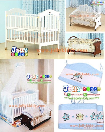 B10139(WD2) เตียงนอนไม้สีขาวครบเซ็ท