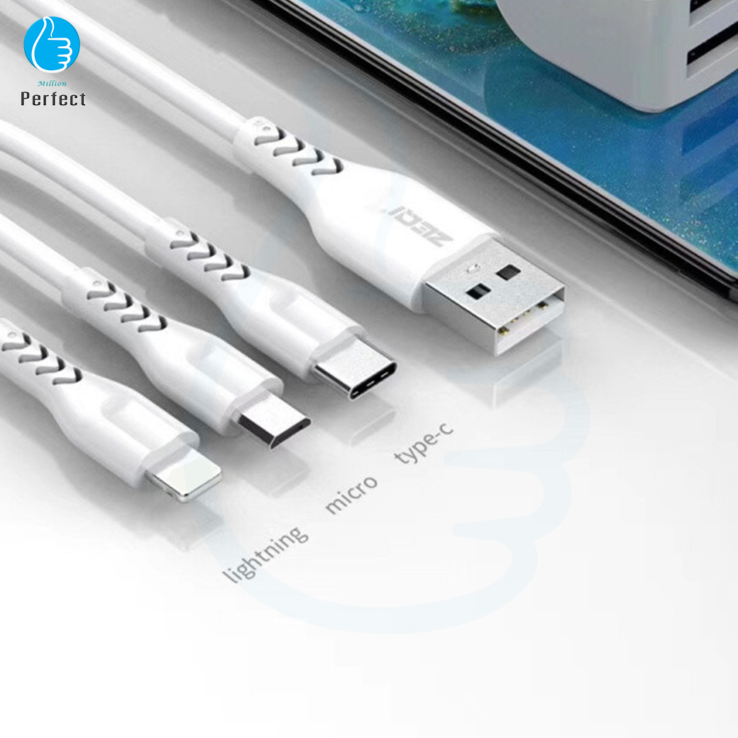 ชุดอุปกรณ์ชาร์จในรถยนต์ 3in1 Car Charger Kit รุ่น ZE-C107