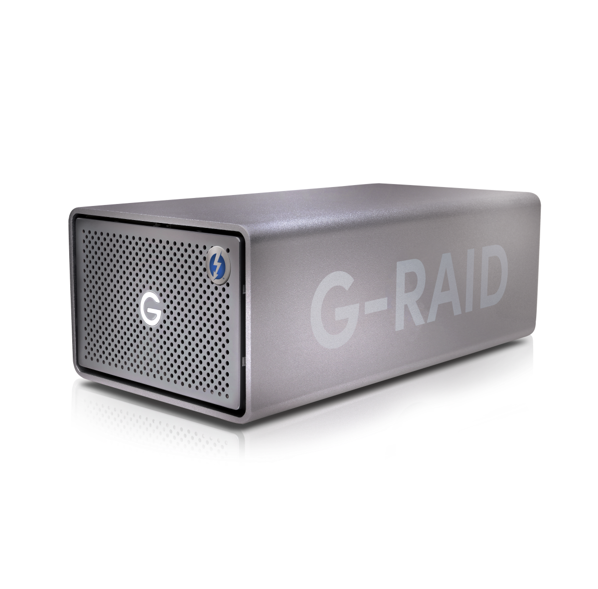 G-RAID 2 is a high-performance, 2-bay enterprise-class storage system featuring ultra-reliable, 7200RPM Ultrastar drives inside, Thunderbolt 3 (20Gbps) SanDisk Professional SDPH62H-024T-SBAAD