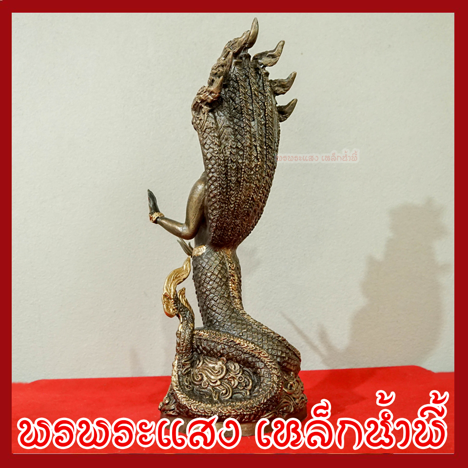 พ่อปู่ศรีสุทโธ แม่ย่าศรีปทุมมา สูง 14 นิ้ว วัตถุมงคล เนื้อมวลสารแร่เหล็กน้ำพี้