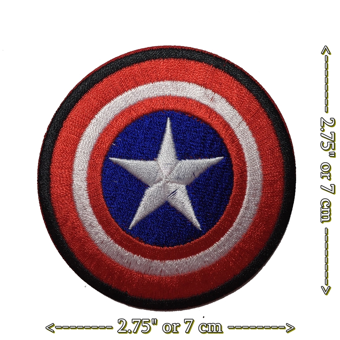 โล่ กัปตัน อเมริกา ตัวรีดติดเสื้อ อาร์มรีด อาร์มปัก ตกแต่งเสื้อผ้า หมวก กระเป๋า แจ๊คเก็ตยีนส์ Movie Embroidered Iron on Patch