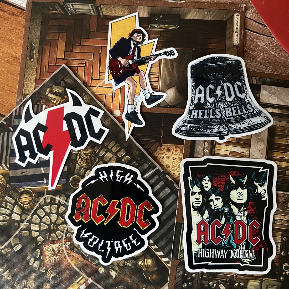 สติกเกอร์ เคลือบกันน้ำ ลายวงดนตรี ติดกีตาร์ มอเตอร์ไซด์ กระเป๋าเดินทาง Waterproof Decal Sticker
