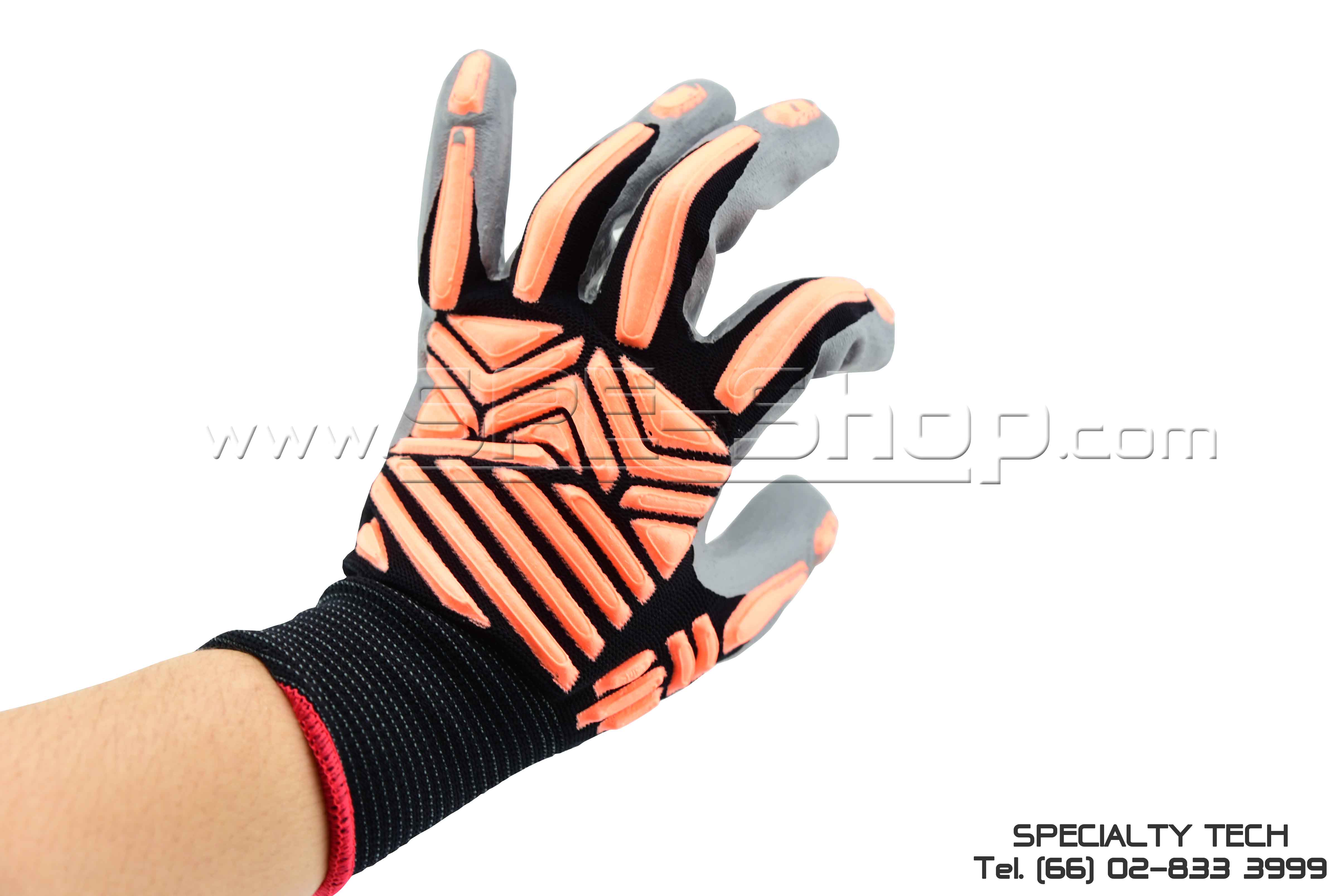 Nitrile Palm Coated and Back Protection ถุงมือเซฟตี้เคลือบไนไตร