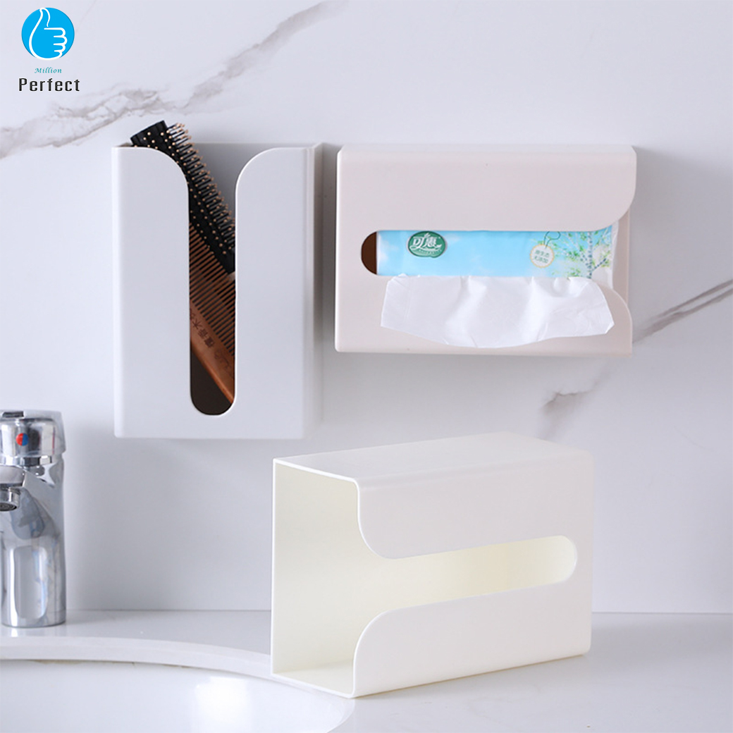 กล่องทิชชู่ติดผนัง กล่องใส่กระดาษทิชชู่ติดผนัง กล่องกระดาษทิชชู่ติดผนัง กล่องใส่ทิชชู่ ไม่ต้องเจาะผนัง รุ่น TB19