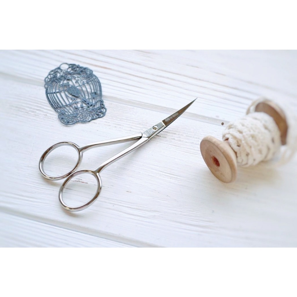 Premax Double Curved Scissors กรรไกรด้ามจับโค้ง งาน hardanger ขนาด 4 1/4นิ้ว และ 6นิ้ว Made in Italy