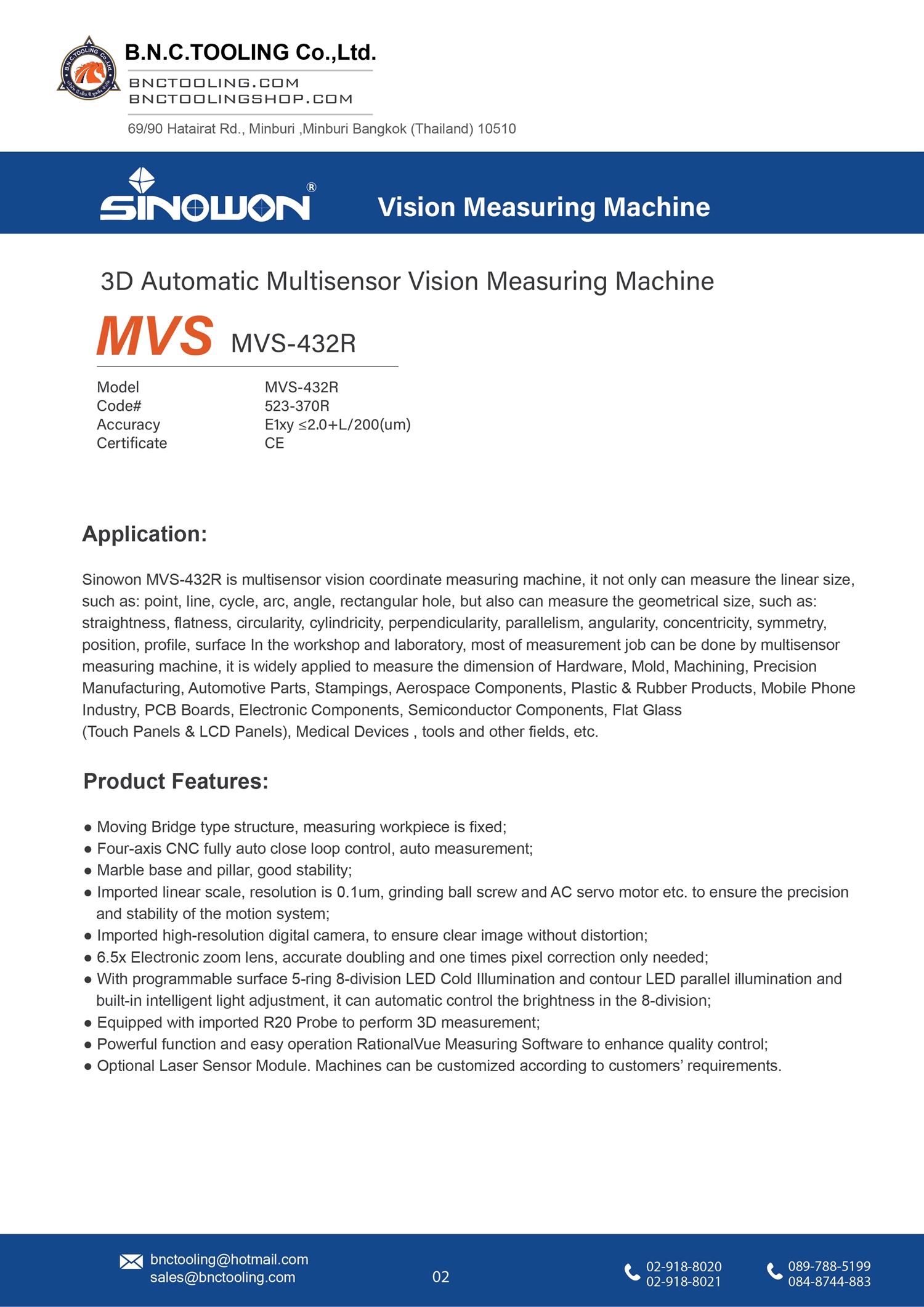 sinowon,3D Automatic Multisensor Vision Measuring Machine,MVS-432R