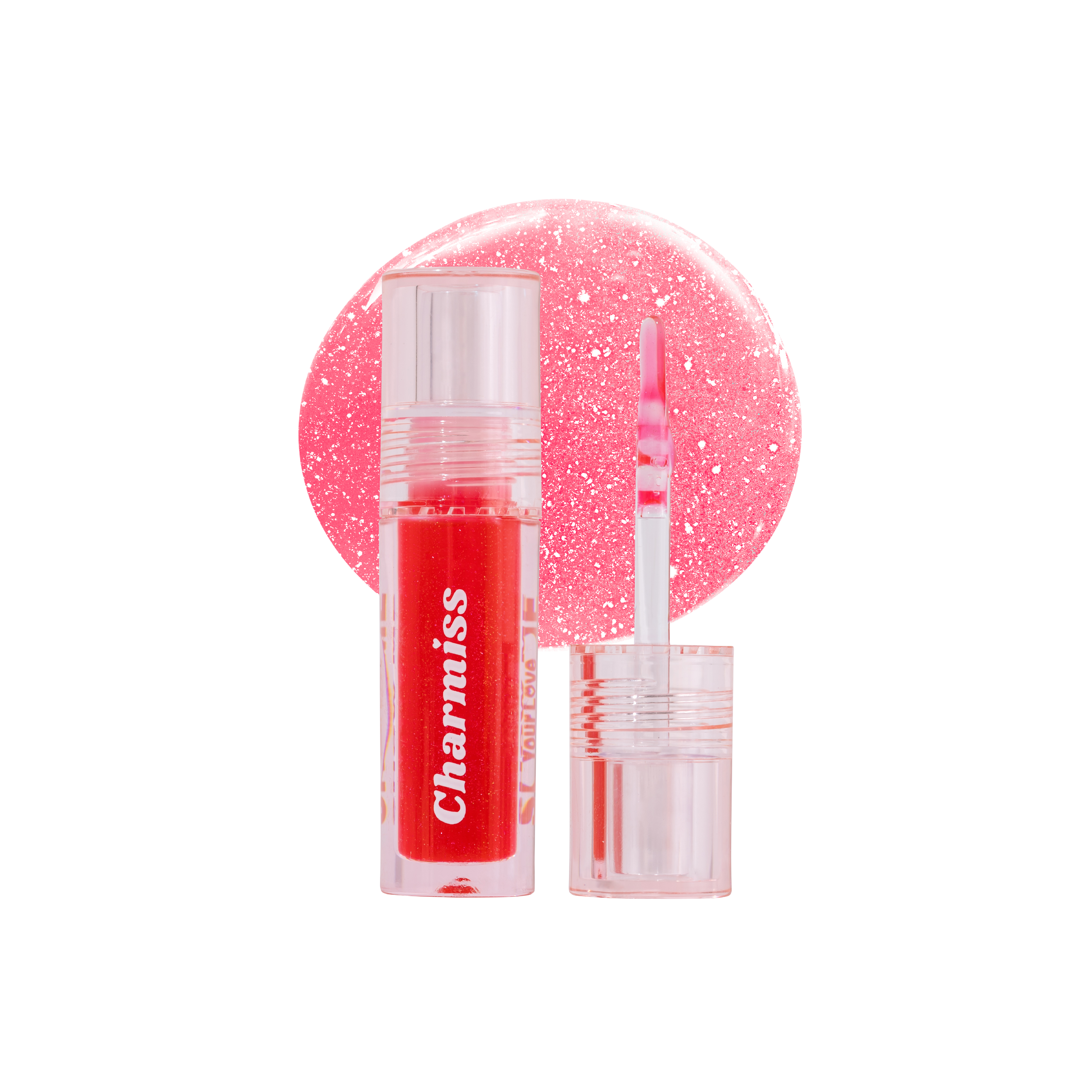 Charmiss Show Me Your Love Glitter Lip Gloss #GL03 Make You Mine ลิปกลอส Charmiss ปากฉ่ำวิ้งค์ ดูฟู อิ่มน้ำ ไม่ต้องพึ่งฟิลเลอร์ สี GL03 Make You Mine ลิปกลอสสีแดงสด
